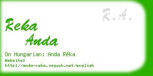 reka anda business card